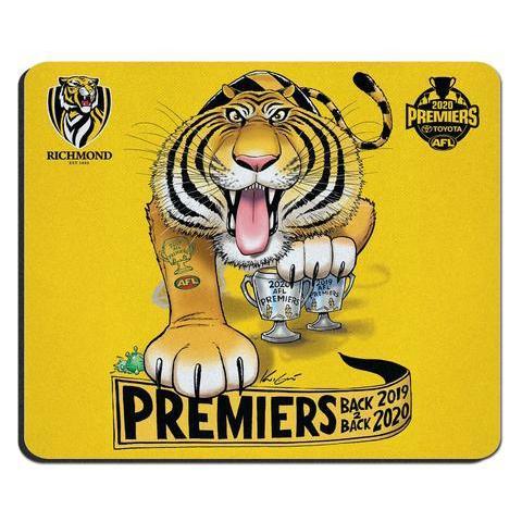 Richmond 2020 Premiership Caricature Mouse Mat-Yarrawonga Fun and Games