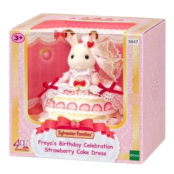 Sylvanian Families - Freya's Birthday - Strawberry Cake Dress-Yarrawonga Fun and Games
