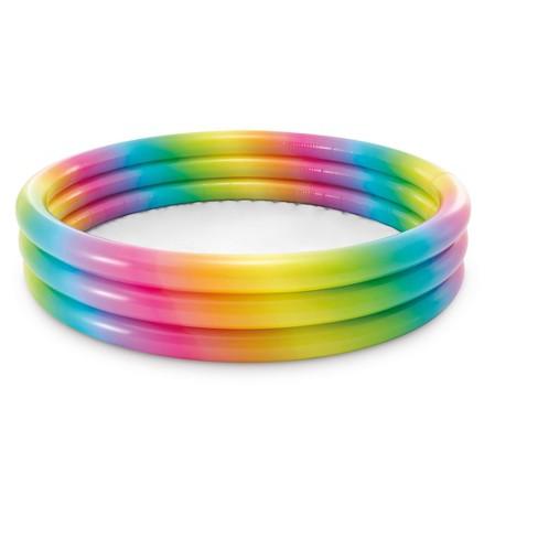 Rainbow 3 Ring Inflatable Pool-Yarrawonga Fun and Games.