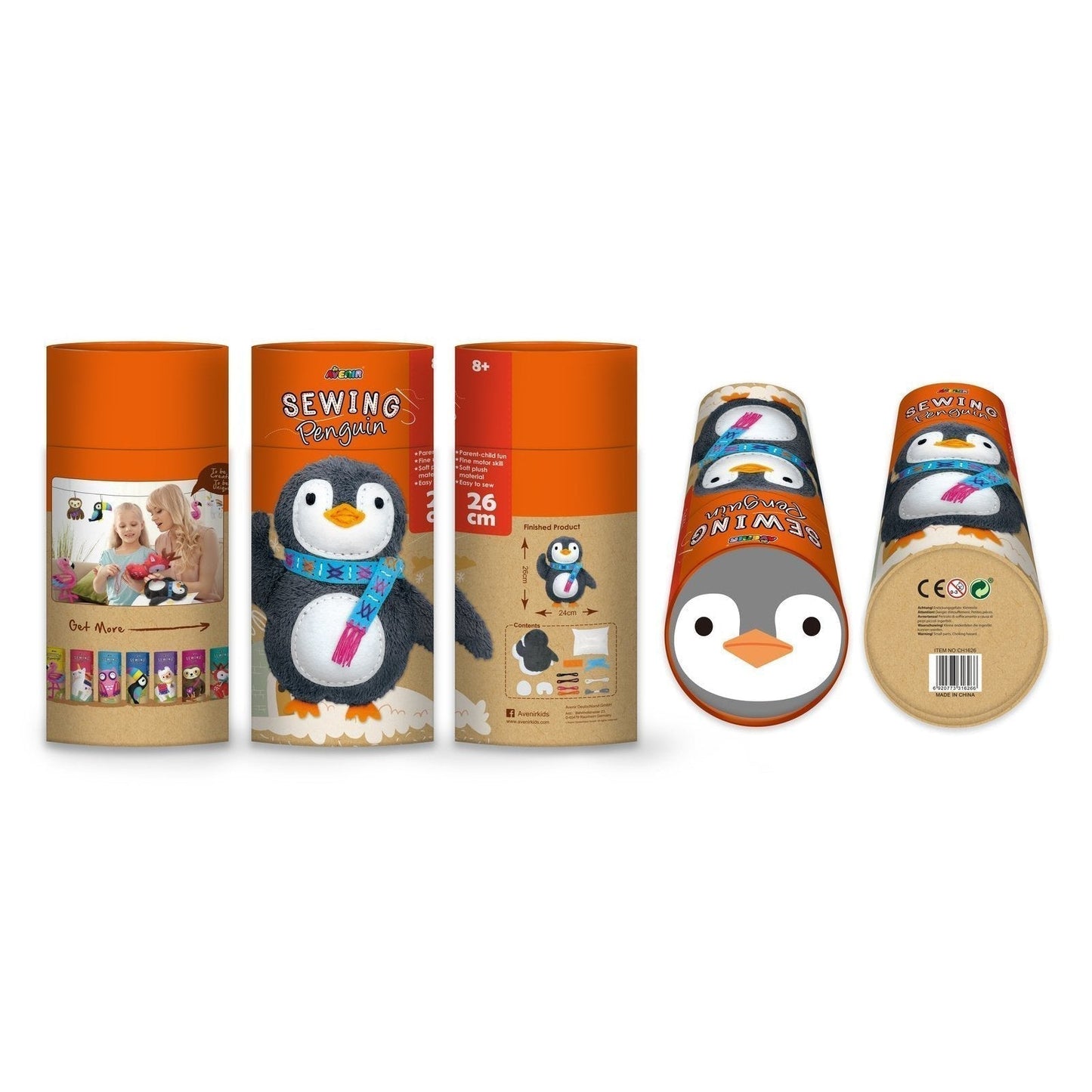 Sewing Kit in tube - Various-Penguin-Yarrawonga Fun and Games