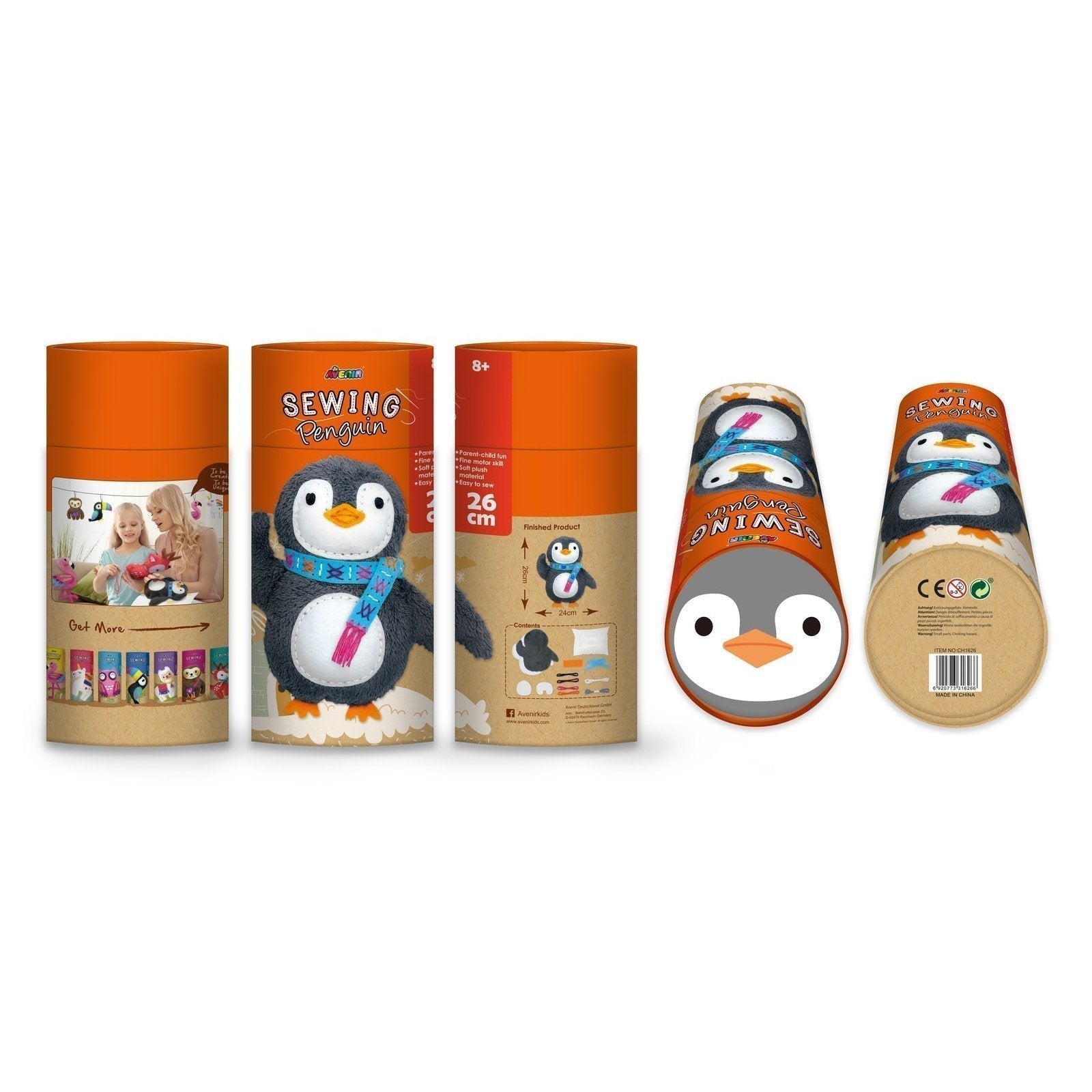 Sewing Kit in tube - Various-Penguin-Yarrawonga Fun and Games