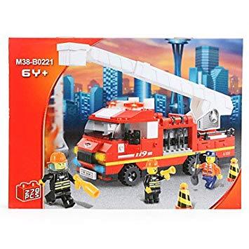 Sluban - Fire Aerial Ladder Truck - B0221-Yarrawonga Fun and Games