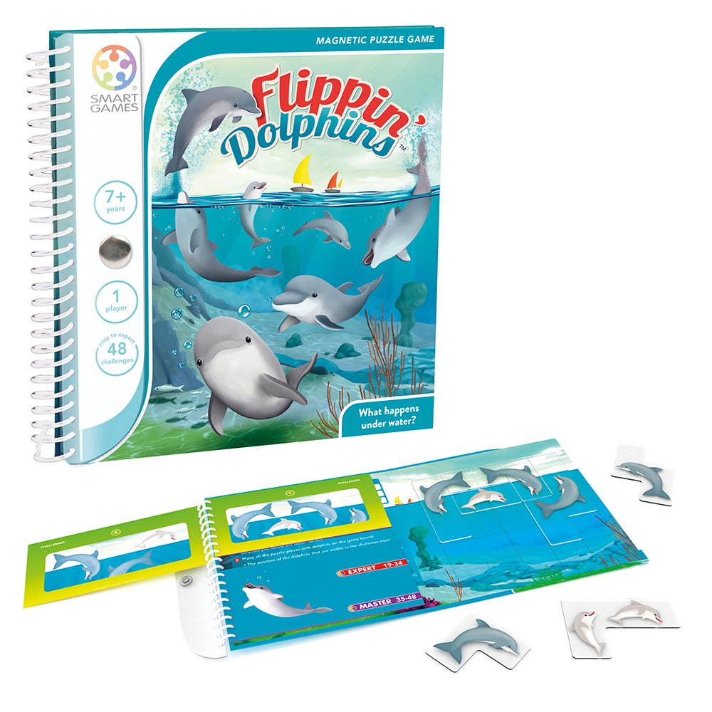 Smart Games - Magnetic Puzzle Games - Flippin Dolphins-Yarrawonga Fun and Games.