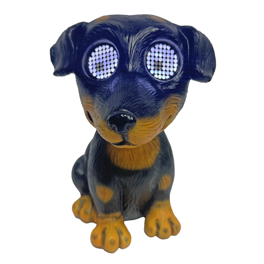 Solar Black Dog with LCD Eyes-Yarrawonga Fun and Games