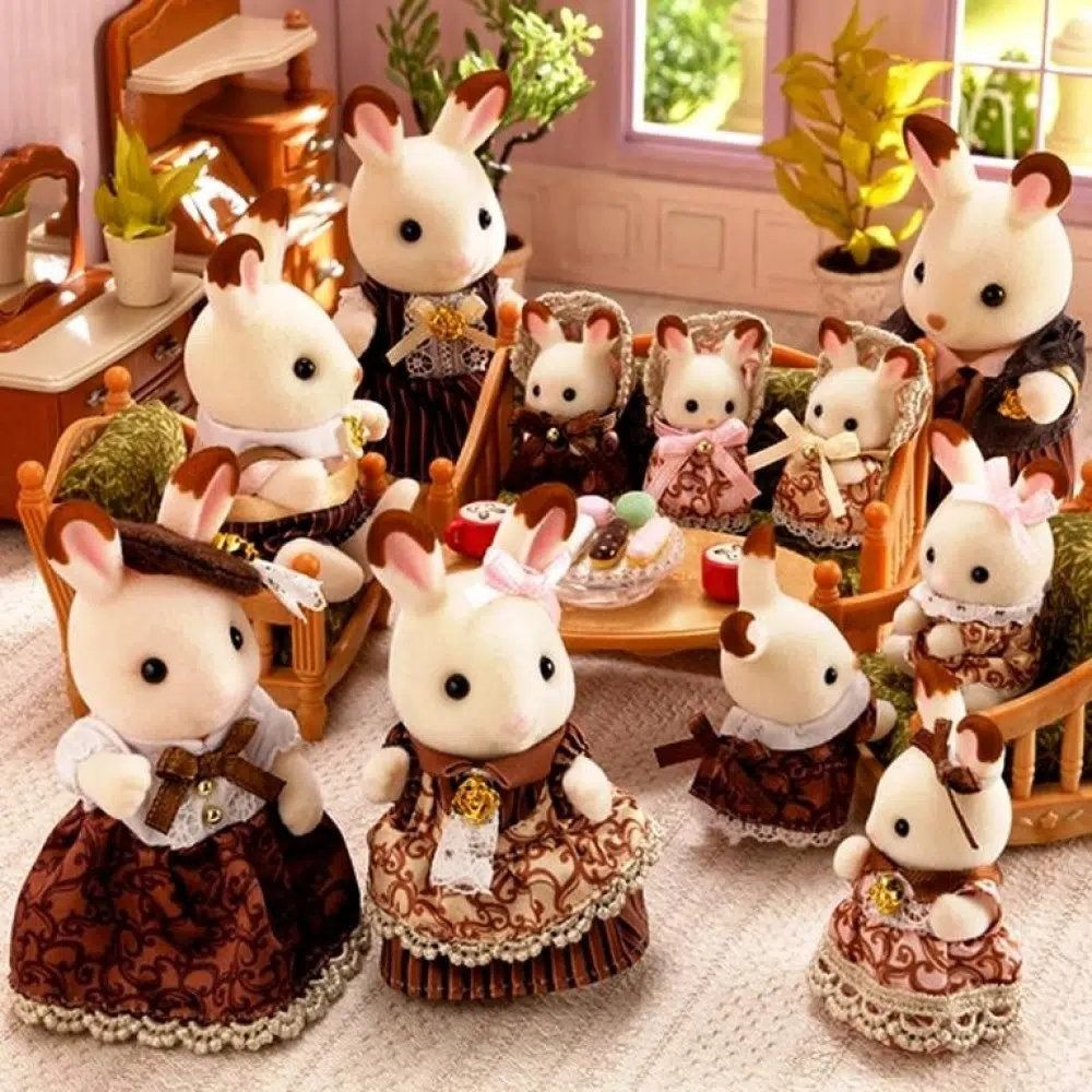 Sylvanian Families Chocolate Rabit Family Aniversary Set-Yarrawonga Fun and Games