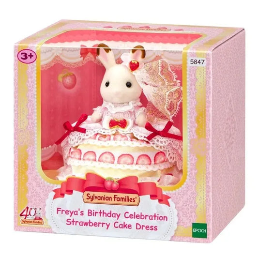 Sylvanian Families - Freya's Birthday - Strawberry Cake Dress-Yarrawonga Fun and Games