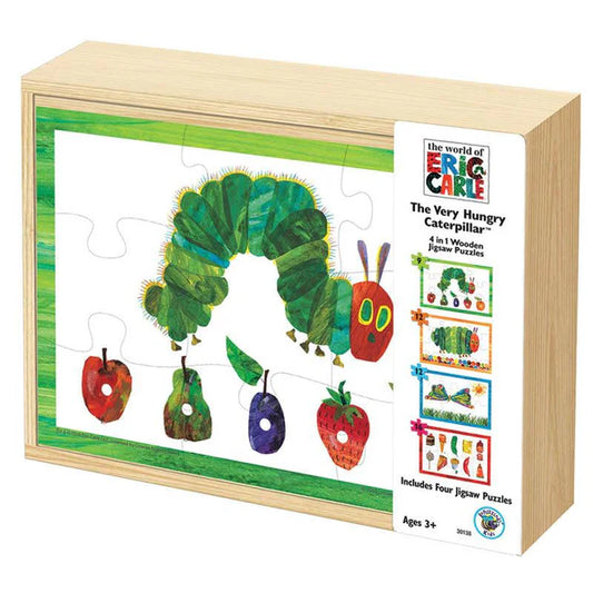 The Very Hungry Caterpillar 4 in 1 Wooden Puzzles-Yarrawonga Fun and Games