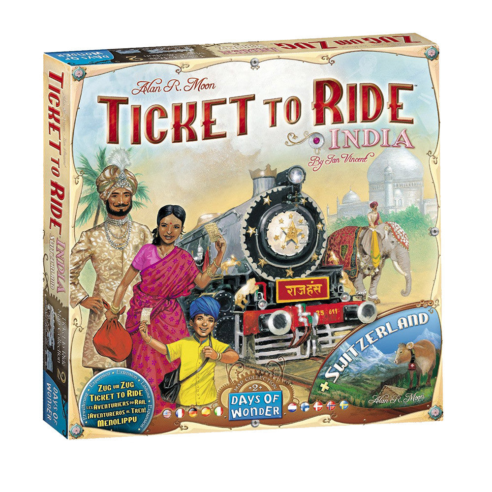 Ticket to Ride India + Switzerland-Yarrawonga Fun and Games.