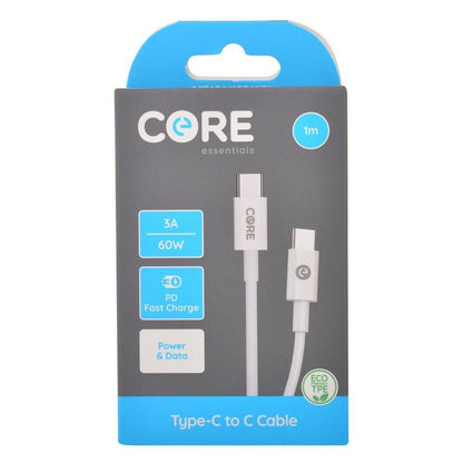 USB C to USB C Cable - 1m - White