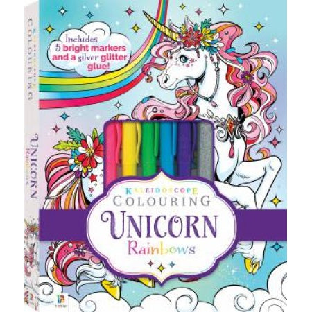 Unicorn Rainbows Colouring Book-Yarrawonga Fun and Games.