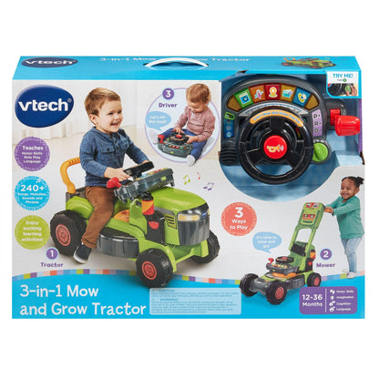 Vtech - 3 in 1 Mow and Grow Tractor-Yarrawonga Fun and Games