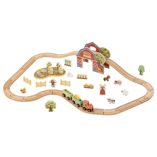 Wooden Farm Tain Set-Yarrawonga Fun and Games
