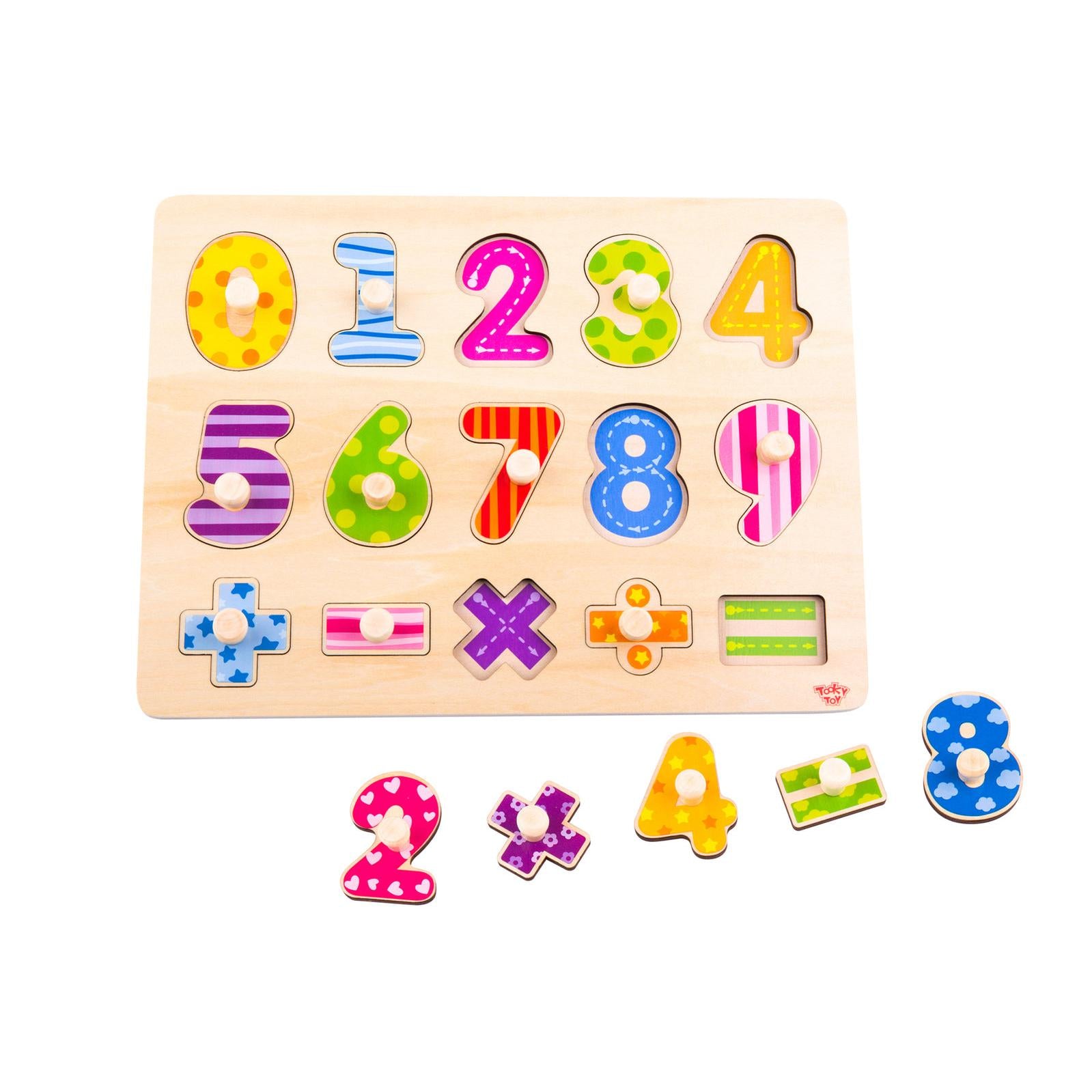 Wooden Number Peg Puzzle-Yarrawonga Fun and Games