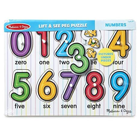 Wooden Peg Numbers Puzzle-Yarrawonga Fun and Games