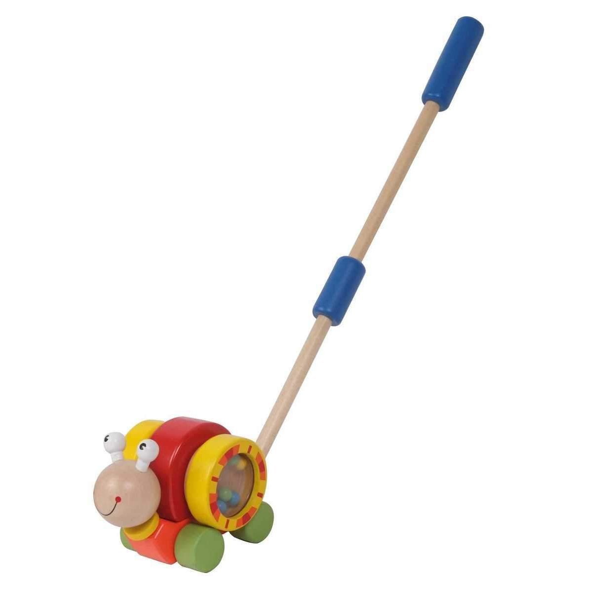 Wooden Push Toy - Various Designs-Snail-Yarrawonga Fun and Games