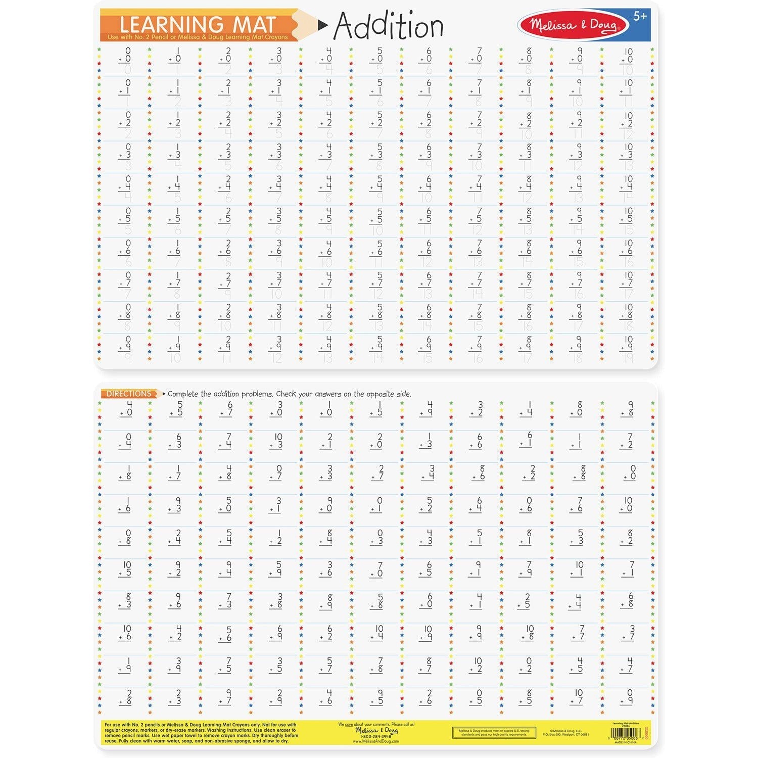 Write a Mat - Addition Problems-Yarrawonga Fun and Games