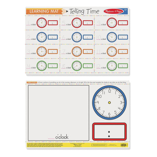 Write a Mat - Telling Time-Yarrawonga Fun and Games