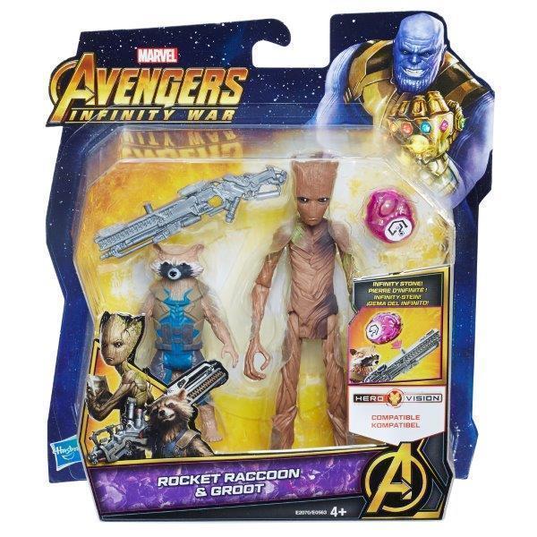 Avengers 6" Deluxe Figures-Rocket and Groot-Yarrawonga Fun and Games