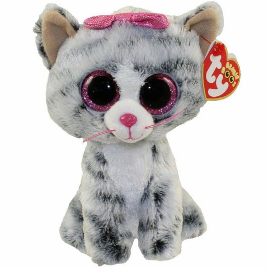 Beanie Boo - Large Grey Cat - Kiki-Yarrawonga Fun and Games