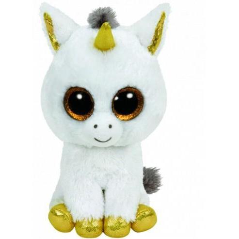 Beanie Boo - Large White Unicorn - Pegasus-Yarrawonga Fun and Games