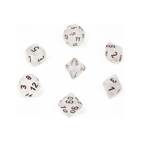 Chessex Opaque 7 Dice Sets-White-Yarrawonga Fun and Games