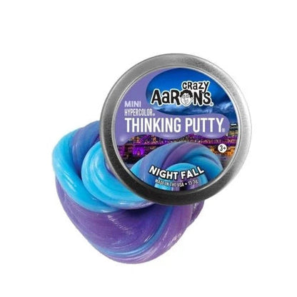 Crazy Aarons Thinking Putty - 2" Tins - Variety-Night Fall - Hypercolour-Yarrawonga Fun and Games