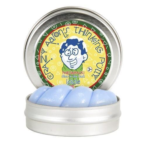 Crazy Aarons Thinking Putty - 2" Tins - Variety-Icicle - Glow-Yarrawonga Fun and Games