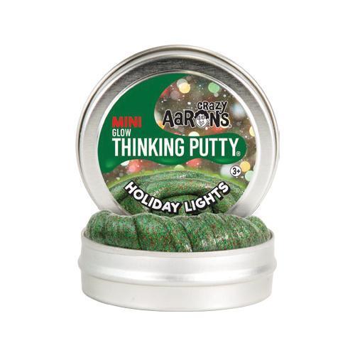 Crazy Aarons Thinking Putty - 2" Tins - Variety-Holiday Lights - Glow-Yarrawonga Fun and Games.