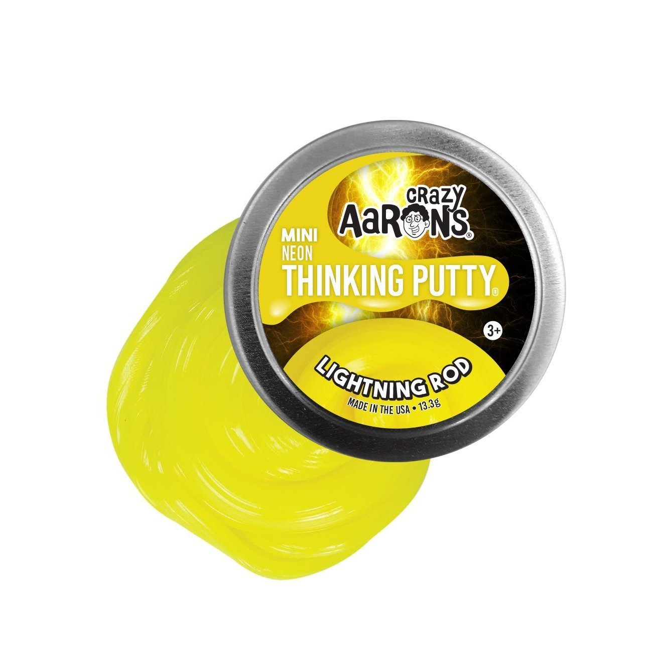 Crazy Aarons Thinking Putty - 2" Tins - Variety-Lightning Rod-Yarrawonga Fun and Games