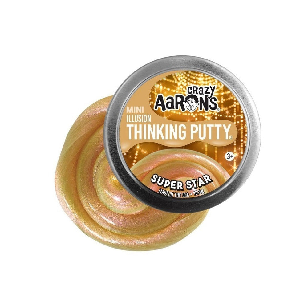 Crazy Aarons Thinking Putty - 2" Tins - Variety-Super Star - Illusion-Yarrawonga Fun and Games.