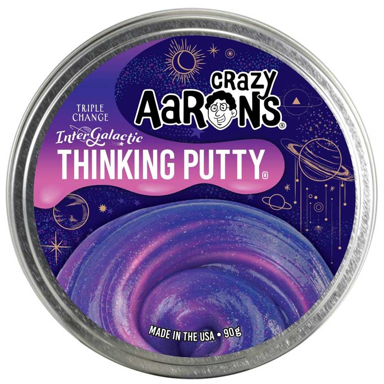 Crazy Aarons Thinking Putty - Hypercolors 4" Tin-Inter Galactic - Triple Change-Yarrawonga Fun and Games