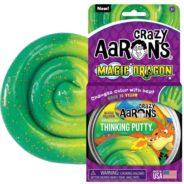 Crazy Aarons Thinking Putty - Hypercolors 4" Tin-Magic Dragon-Yarrawonga Fun and Games