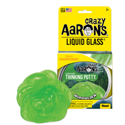 Crazy Aarons Thinking Putty - Liquid Glass 4" Tin-Morning Dew-Yarrawonga Fun and Games.