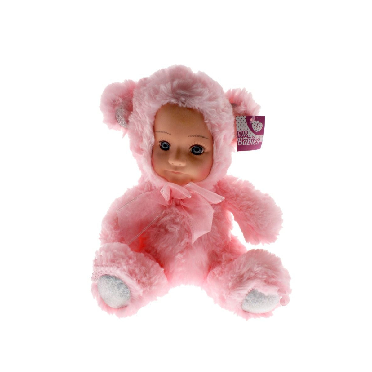 Fur Baby - Pink and Silver Bear-Yarrawonga Fun and Games.