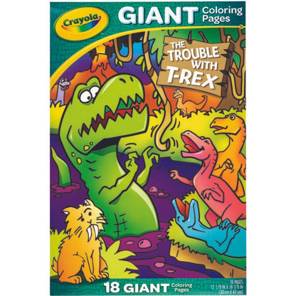 Giant Colouring Pages - Various-Trouble with T-rex-Yarrawonga Fun and Games