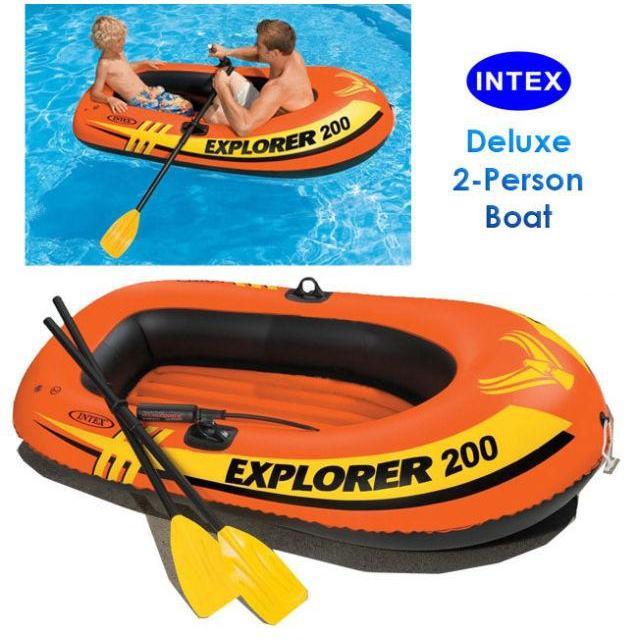 Intex 2 Person Boat with Oars and Pump-Yarrawonga Fun and Games