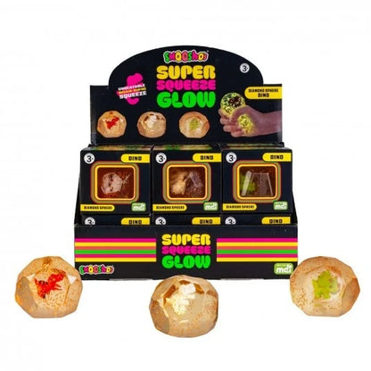 Smoosho's Super Squeeze Glow in the Dark Dimond Dino