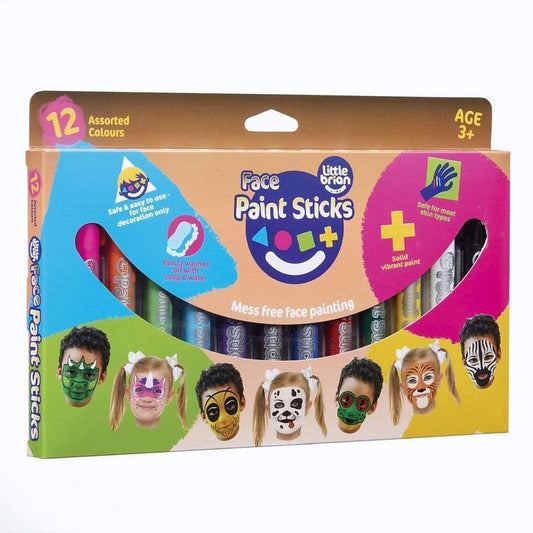 Little Brian Face Paint Sticks - 12 Pack-Yarrawonga Fun and Games