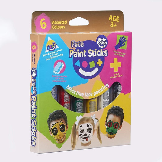 Little Brian Face Paint Sticks - 6 Pack-Yarrawonga Fun and Games