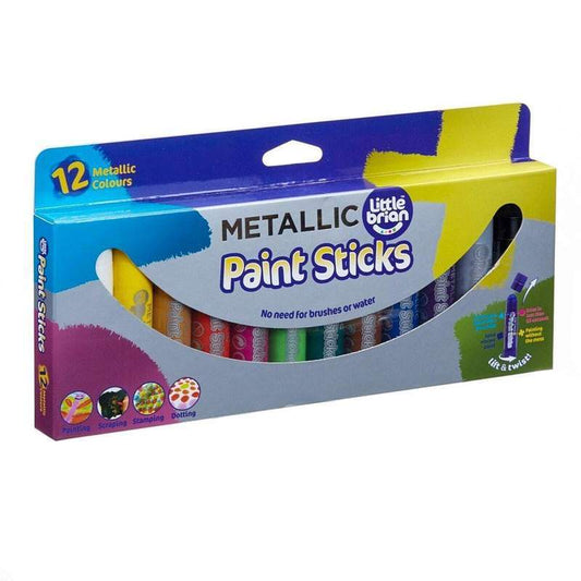 Little Brian - Paint Sticks 12 Metalic Colours-Yarrawonga Fun and Games