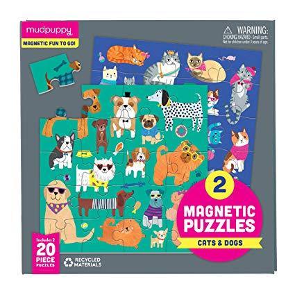 Magnetic Puzzles 2 Pack - Various Designs-Cats and Dogs-Yarrawonga Fun and Games