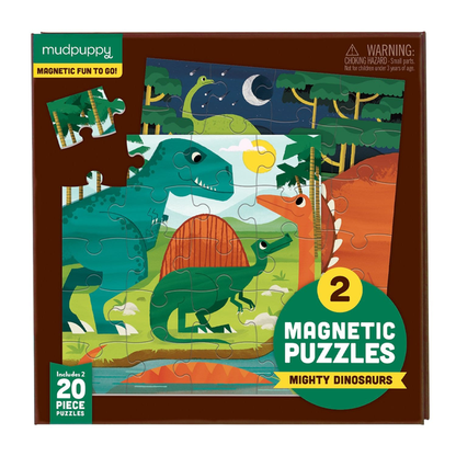Magnetic Puzzles 2 Pack - Various Designs-Mighty Dinosaurs-Yarrawonga Fun and Games