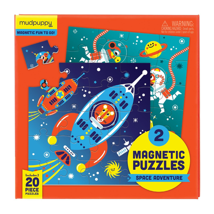 Magnetic Puzzles 2 Pack - Various Designs-Space Adventure-Yarrawonga Fun and Games