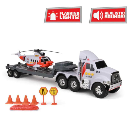 Flat Bed Truck with Helicopter-Yarrawonga Fun and Games