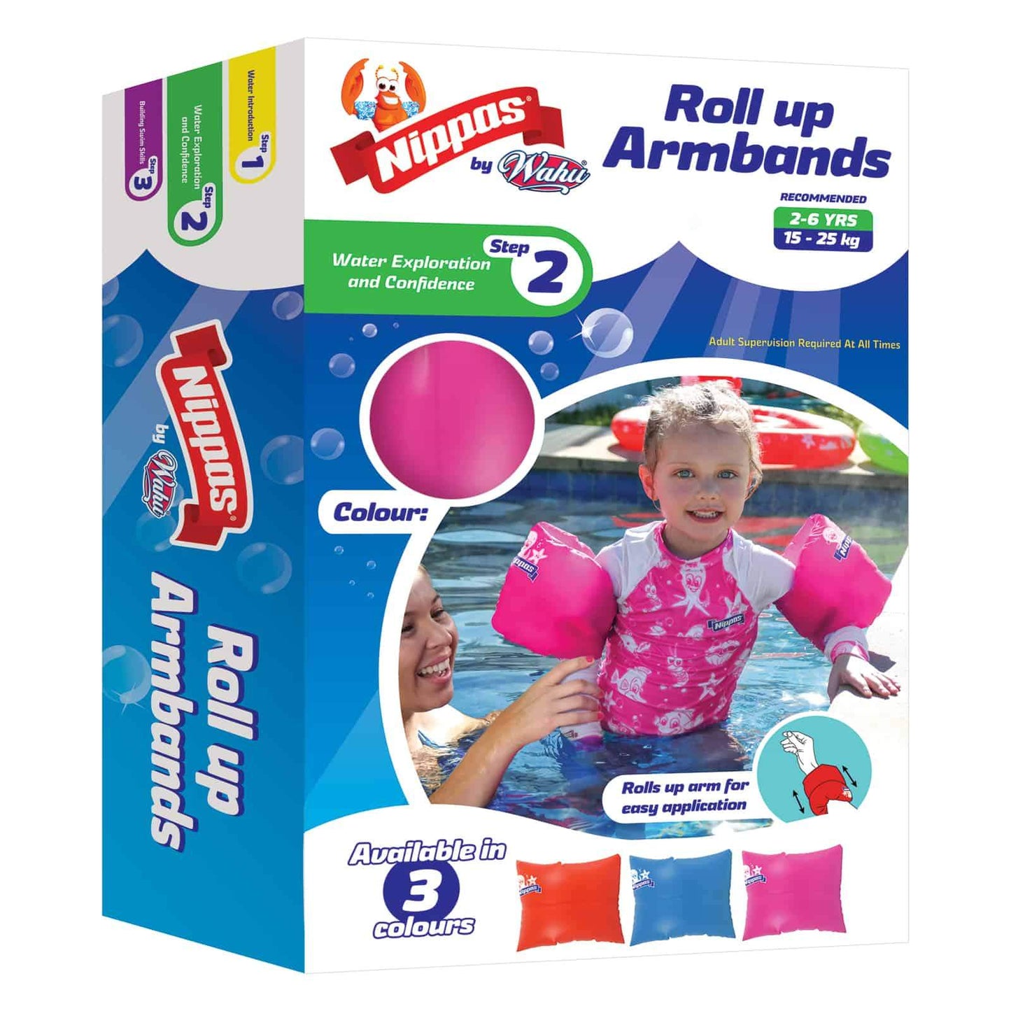 Nippas Roll Up Armbands-Pink-Yarrawonga Fun and Games