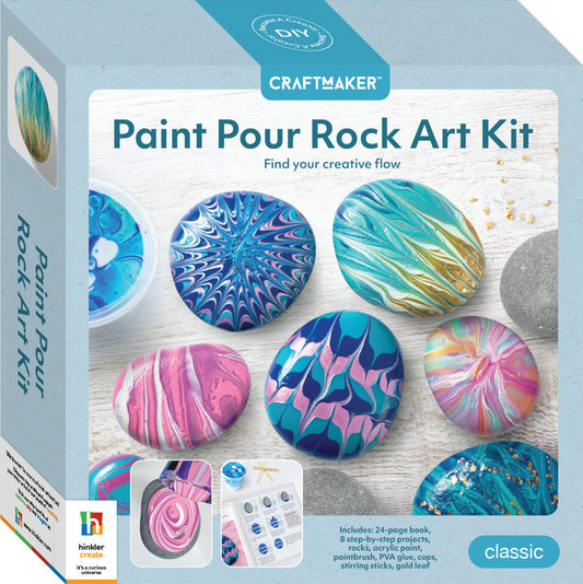 Paint Pour Rock Art-Yarrawonga Fun and Games