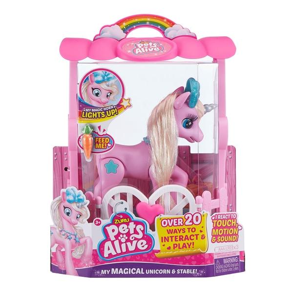 Pets Alive Unicorn and Stable-Coral - Pink-Yarrawonga Fun and Games