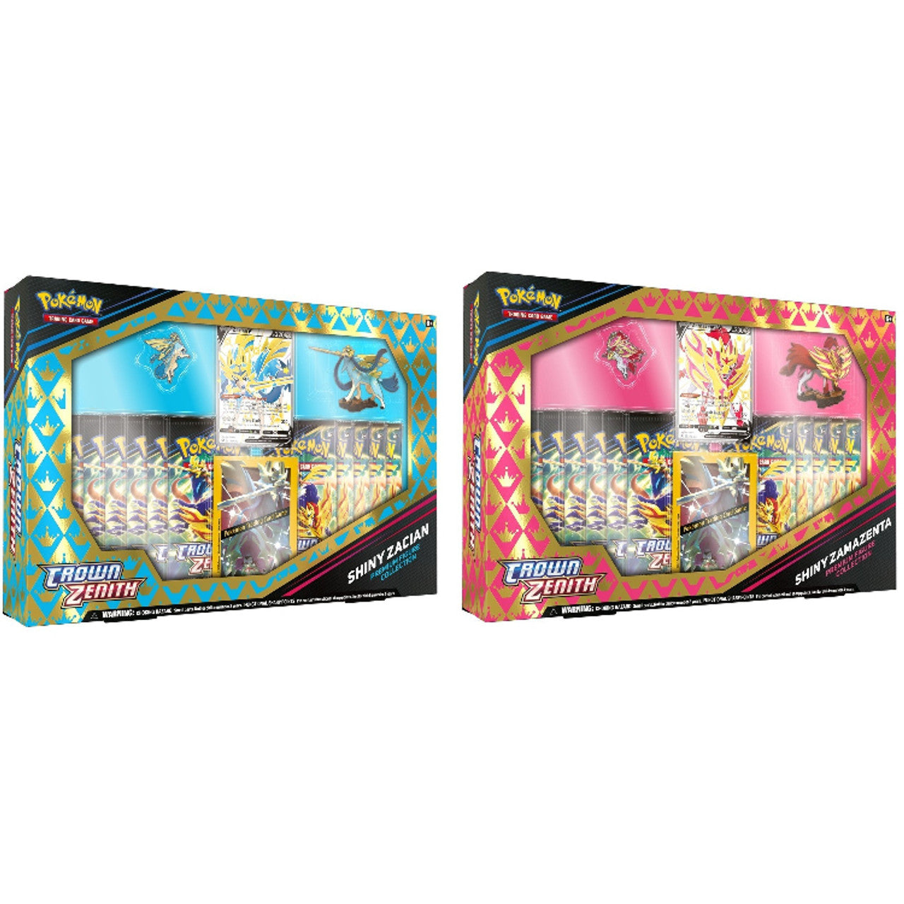 Pokemon Crown Zenith Shiny Zacian/Zamazenta Figure Box-Yarrawonga Fun and Games