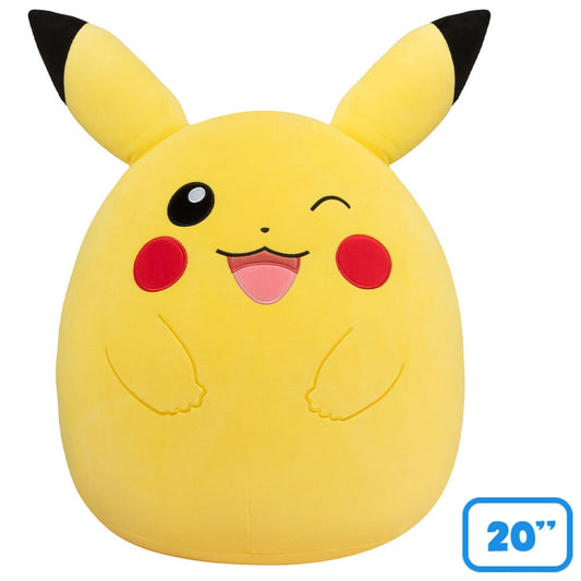 Pokemon Squishmallow - Pikachu Winking - 20 inch-Yarrawonga Fun and Games