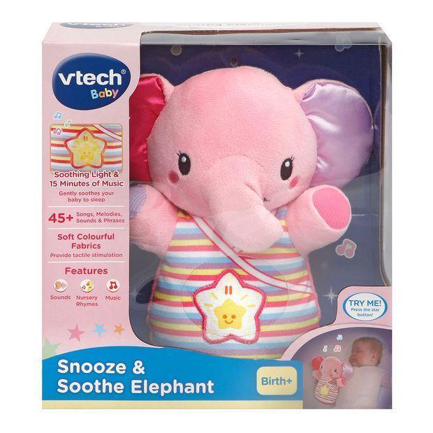 Vtech Snooze and Sooth Elephant. Pink or Blue-Yarrawonga Fun and Games